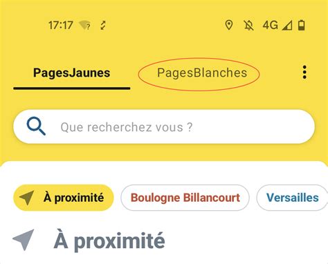 recherche de particulier page blance